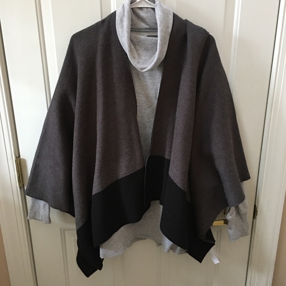 NWT color block poncho, LOFT - Picture 1 of 4